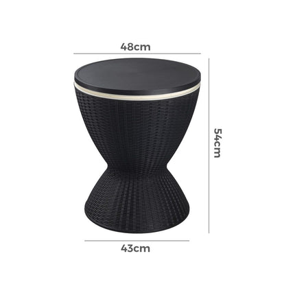 Garden Ice Cooler Table (Black).