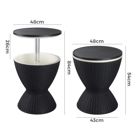Garden Ice Cooler Table (Black).