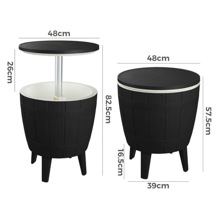Black Ice Bucket Table.