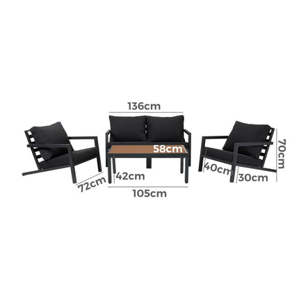 Clara Noir Side Table.