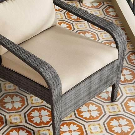 Coastal Weave Reclining Armchair with Bonus Cushion Covers.