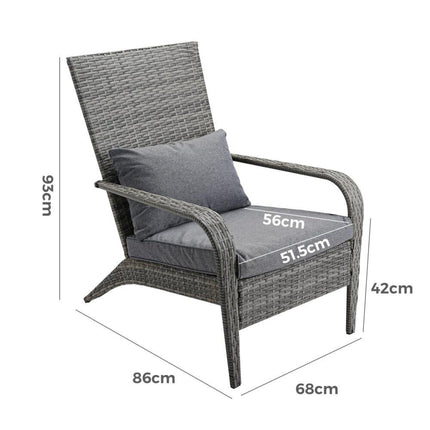 Coastal Weave Reclining Armchair with Bonus Cushion Covers.