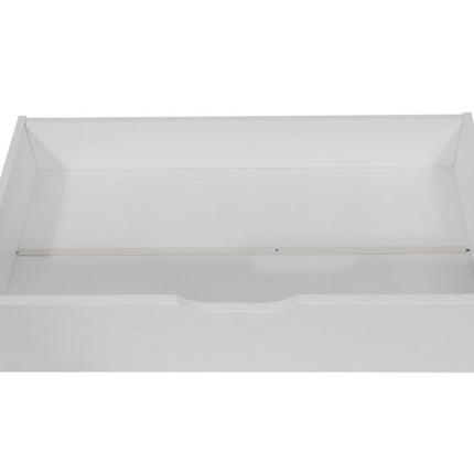 2 x Wooden Bed Frame Storage Trundle Drawers-White.