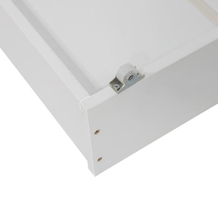 2 x Wooden Bed Frame Storage Trundle Drawers-White.