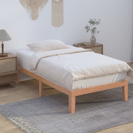 Single Size Warm Wooden Natural Bed Base Frame – King Single.