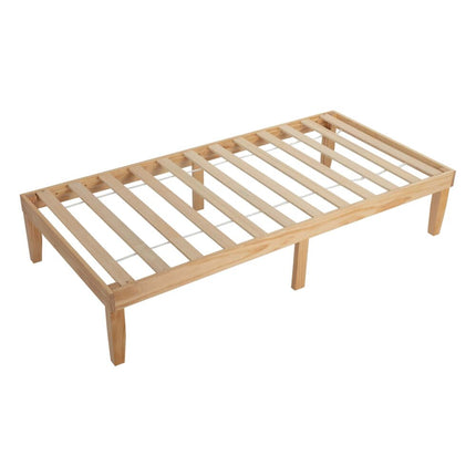 Single Size Warm Wooden Natural Bed Base Frame – King Single.