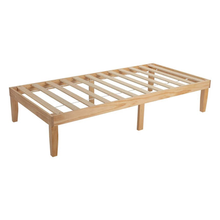 Single Size Warm Wooden Natural Bed Base Frame – King Single.
