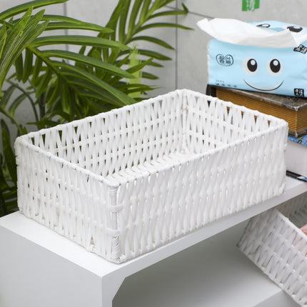 Removable Bathroom Side Cabinet Toilet Caddy with Storage Drawers- White.