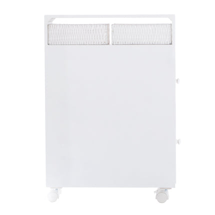 Removable Bathroom Side Cabinet Toilet Caddy with Storage Drawers- White.