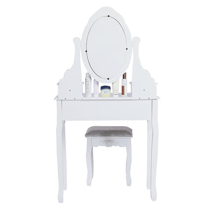 Removable Bathroom Side Cabinet Toilet Caddy with Storage Drawers- White.