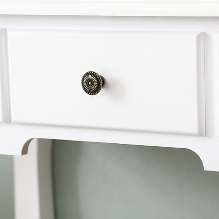 Removable Bathroom Side Cabinet Toilet Caddy with Storage Drawers- White.