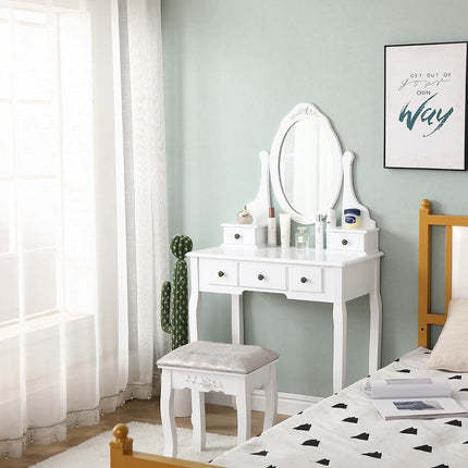 Removable Bathroom Side Cabinet Toilet Caddy with Storage Drawers- White.