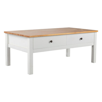 Luxe Ribbed Round Coffee Table Wooden.