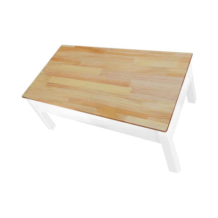 Luxe Ribbed Round Coffee Table Wooden.