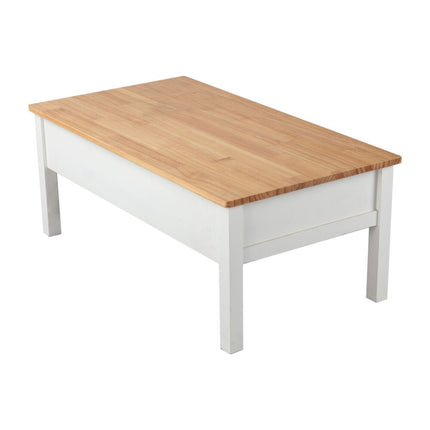 Luxe Ribbed Round Coffee Table Wooden.