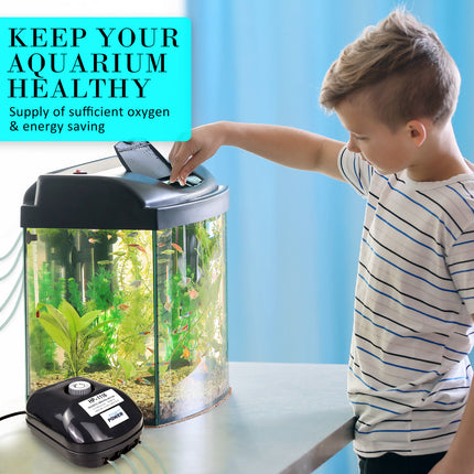 Aquarium Air Pump Oxygen Hydroponic 4 Outlet 360L/H 13W.