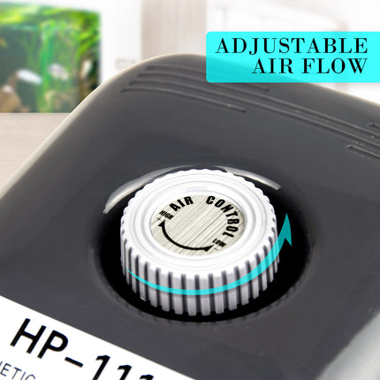 Aquarium Air Pump Oxygen Hydroponic 4 Outlet 360L/H 13W.