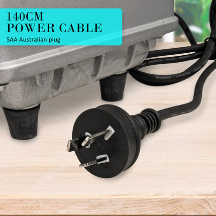Aquarium Air Pump Oxygen Hydroponic 12 Outlet 4500L/H 65W.