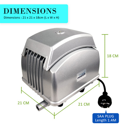 Aquarium Air Pump Oxygen Hydroponic 12 Outlet 4500L/H 65W.