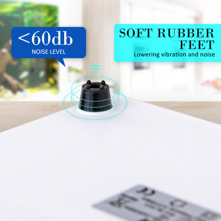 Aquarium Air Pump Oxygen Hydroponic 4 Outlet 670L/H 8W WHITE.