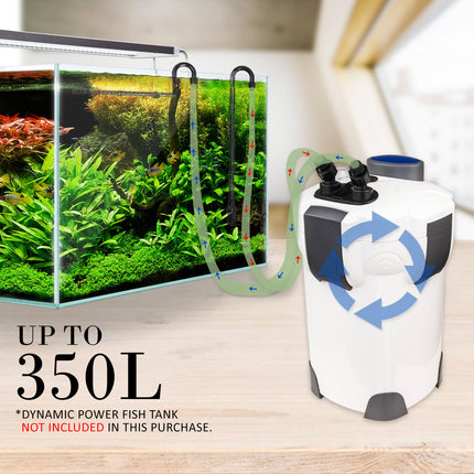Aquarium UV Light External Canister Filter 1400L/H + Media Kit.