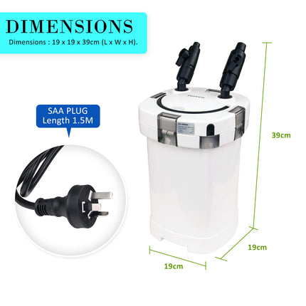 Aquarium External Canister Filter 1000L/H.