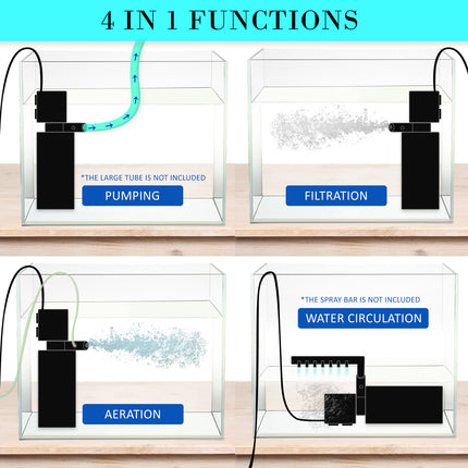 Aquarium Submersible Filter Pond Pump 1600L/H 35W 2.5m.