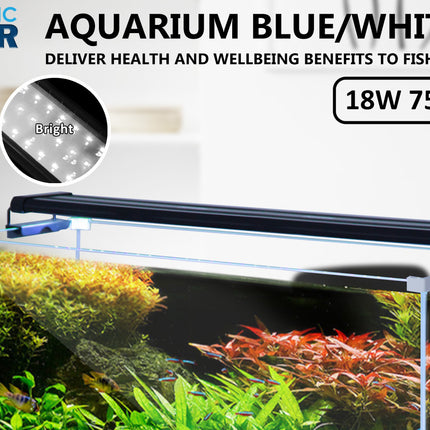 18W Aquarium Blue White LED Light for Tank 75-95cm.