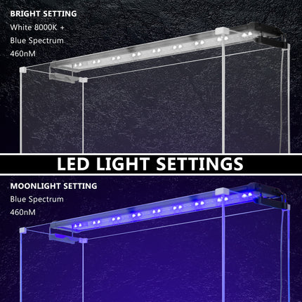 18W Aquarium Blue White LED Light for Tank 75-95cm.