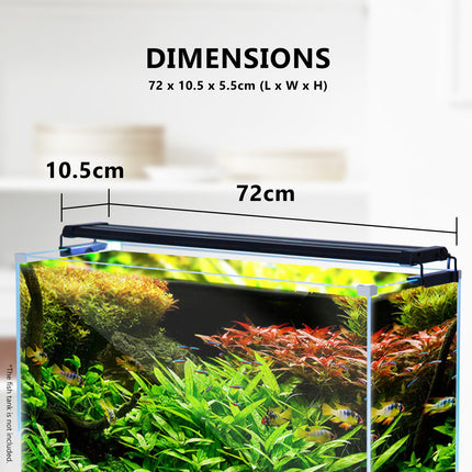 18W Aquarium Blue White LED Light for Tank 75-95cm.