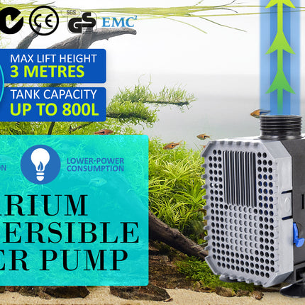 Aquarium Submersible Pond Water Pump 3000L/H 55W 3m.
