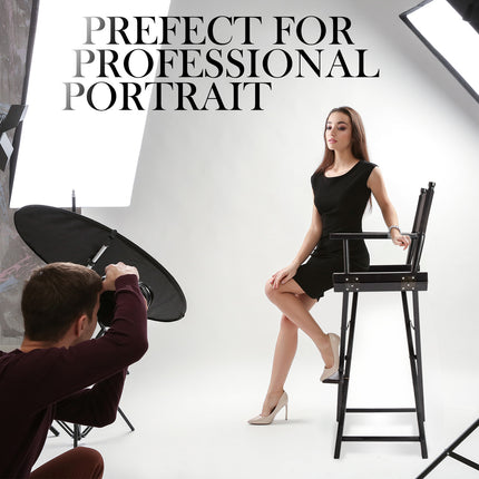 2X Director Movie Folding Tall Chair 76cm DARK HUMOR.