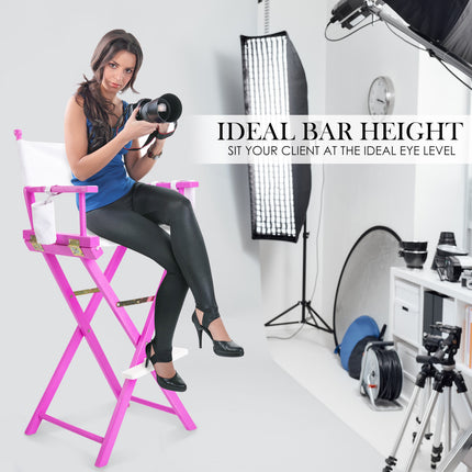 Director Movie Folding Tall Chair 76cm PINK HUMOR.