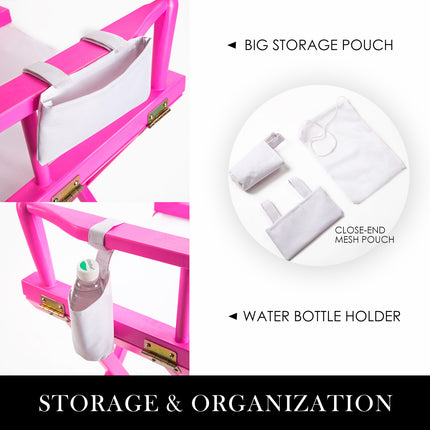 Director Movie Folding Tall Chair 76cm PINK HUMOR.