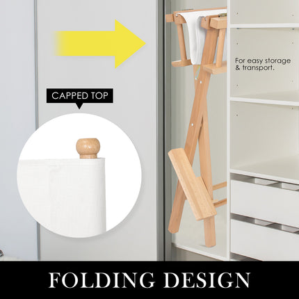 Director Movie Folding Tall Chair 76cm Beech WOOD HUMOR.