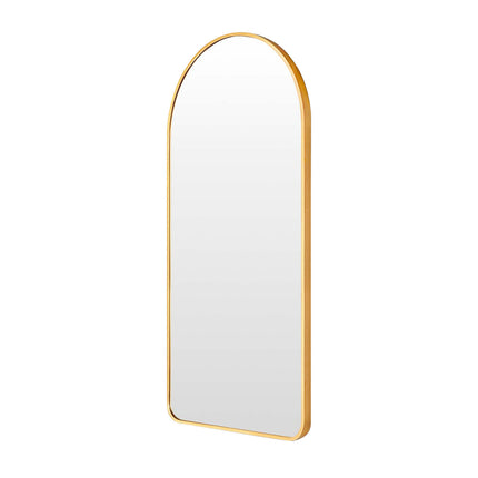 Wall Arch Mirror Arc Aluminum Frame Bathroom 50x100cm GOLD.