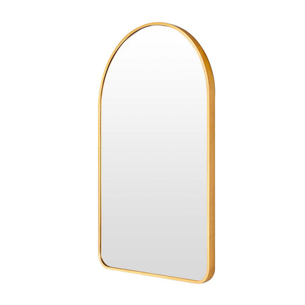 Wall Arch Mirror Arc Aluminum Frame Bathroom 50x80cm GOLD.