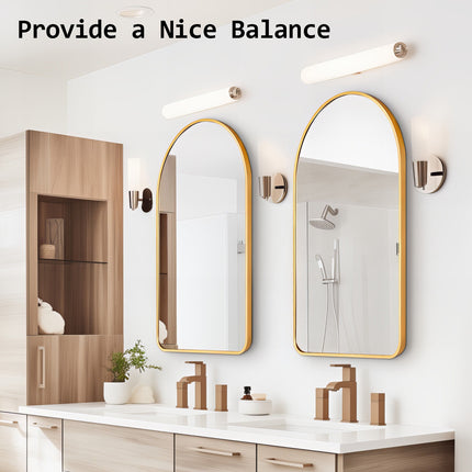 Wall Arch Mirror Arc Aluminum Frame Bathroom 50x80cm GOLD.