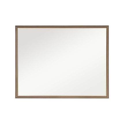 Wall Mirror Rectangular Frame Bathroom 70x90cm Antique Brown.