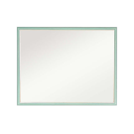 Wall Mirror Rectangular Frame Bathroom 70x90cm Turquoise.