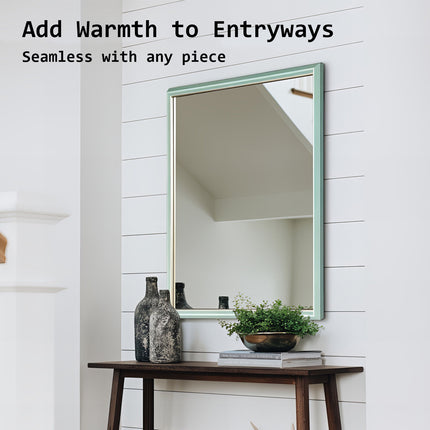 Wall Mirror Rectangular Frame Bathroom 70x90cm Turquoise.