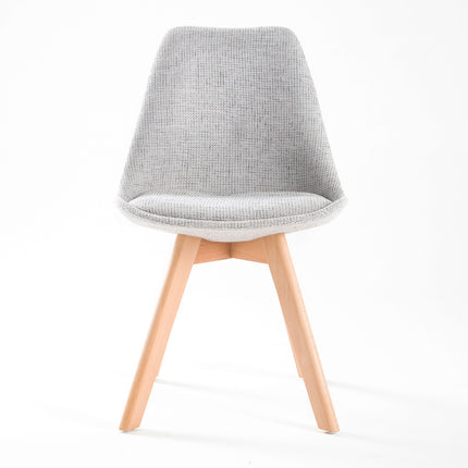 2X Retro Dining Cafe Chair Padded Seat GREY.