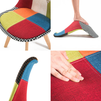 4X Retro Dining Cafe Chair Padded Seat MULTI COLOUR.
