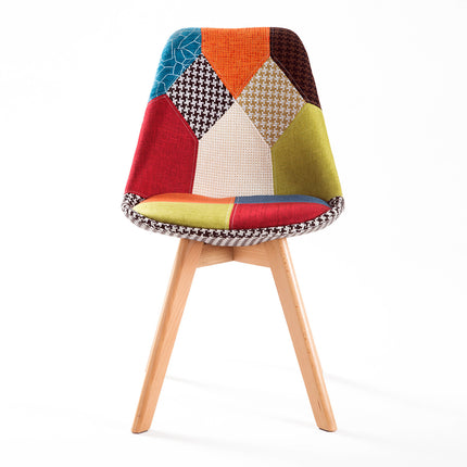 4X Retro Dining Cafe Chair Padded Seat MULTI COLOUR.