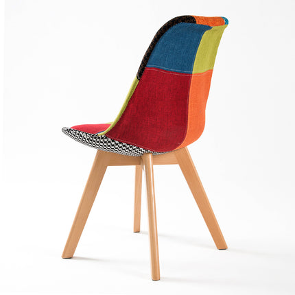4X Retro Dining Cafe Chair Padded Seat MULTI COLOUR.