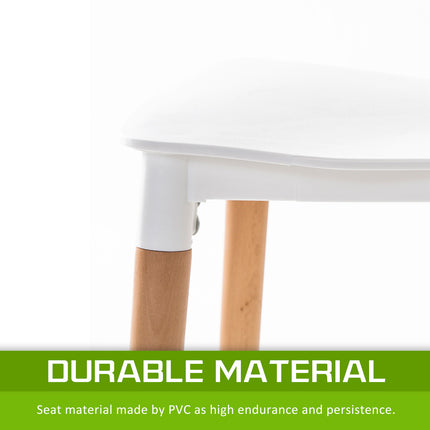 2X Retro Belloch Stackable Dining Cafe Chair WHITE.