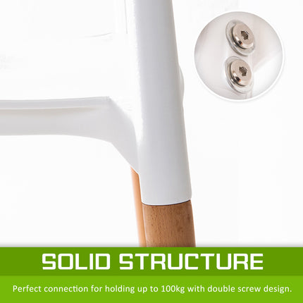 2X Retro Belloch Stackable Dining Cafe Chair WHITE.