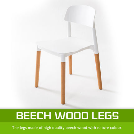 2X Retro Belloch Stackable Dining Cafe Chair WHITE.