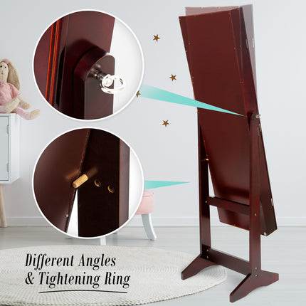 Mirror Jewellery Cabinet Storage Organiser LUVO 146cm WALNUT.