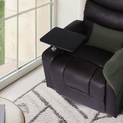 8-Point Electric Massage Recliner Chair - PU Leather Electric Lounge Sofa Armchair HARLOW BROWN.